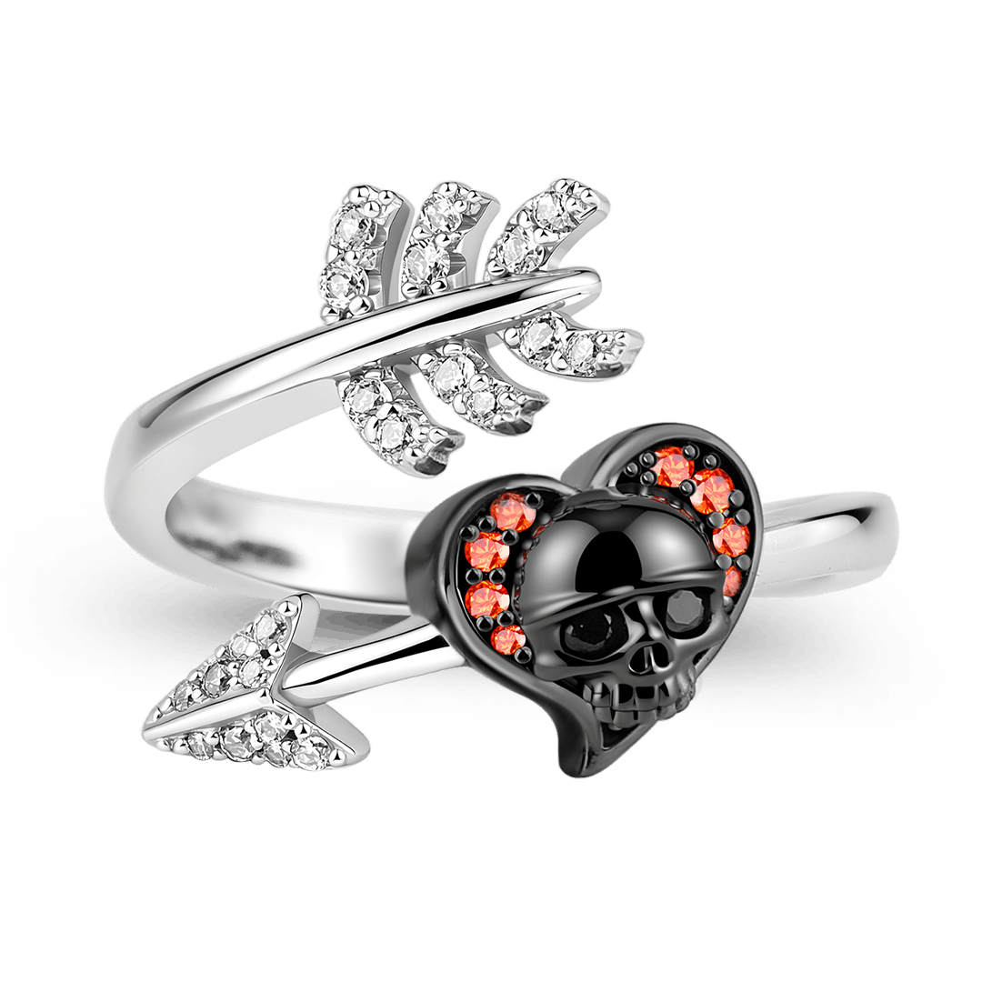 Gnoce Skull Arrow CZ Ring_1