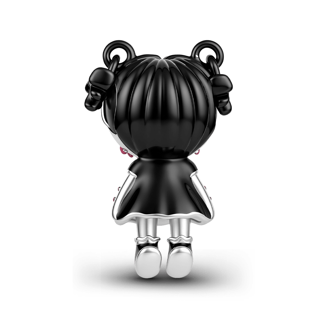 Gnoce Halloween Evil Doll Bead Charm Platinum‑plated Silver Blend_5