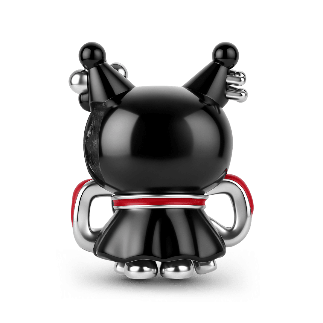 Gnoce Halloween Little Devil Bead Charm Platinum‑plated Silver Blend_5