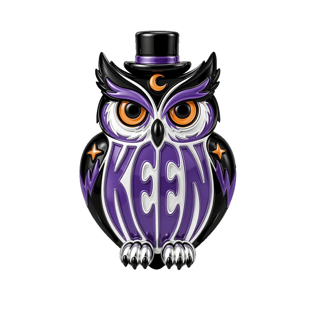 Gnoce Glow In Dark Wisdom Keen Owl Charm Bead Platinum‑plated Silver Blend_1