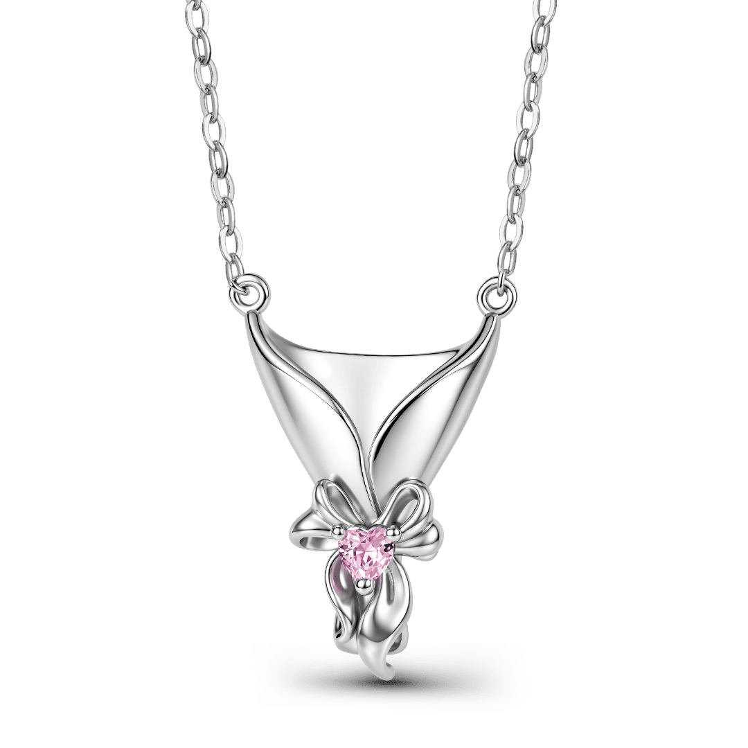 Gnoce Engravable Birthstone Bouquet Pendant Necklace Platinum‑plated Silver Blend_6