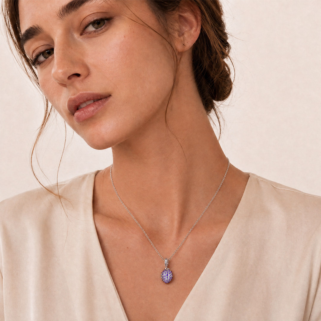 Gnoce Initial Personalized Blackberry Locket Clasp Dangle Charm Platinum‑plated Silver Blend_6