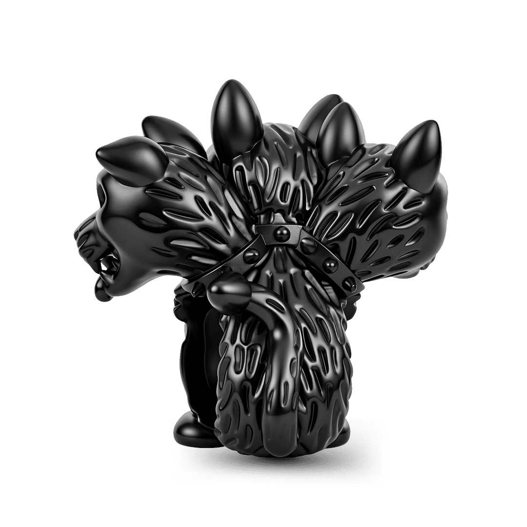 Gnoce Halloween Cerberus Initial Personalized Bead Platinum‑plated Silver Blend_5