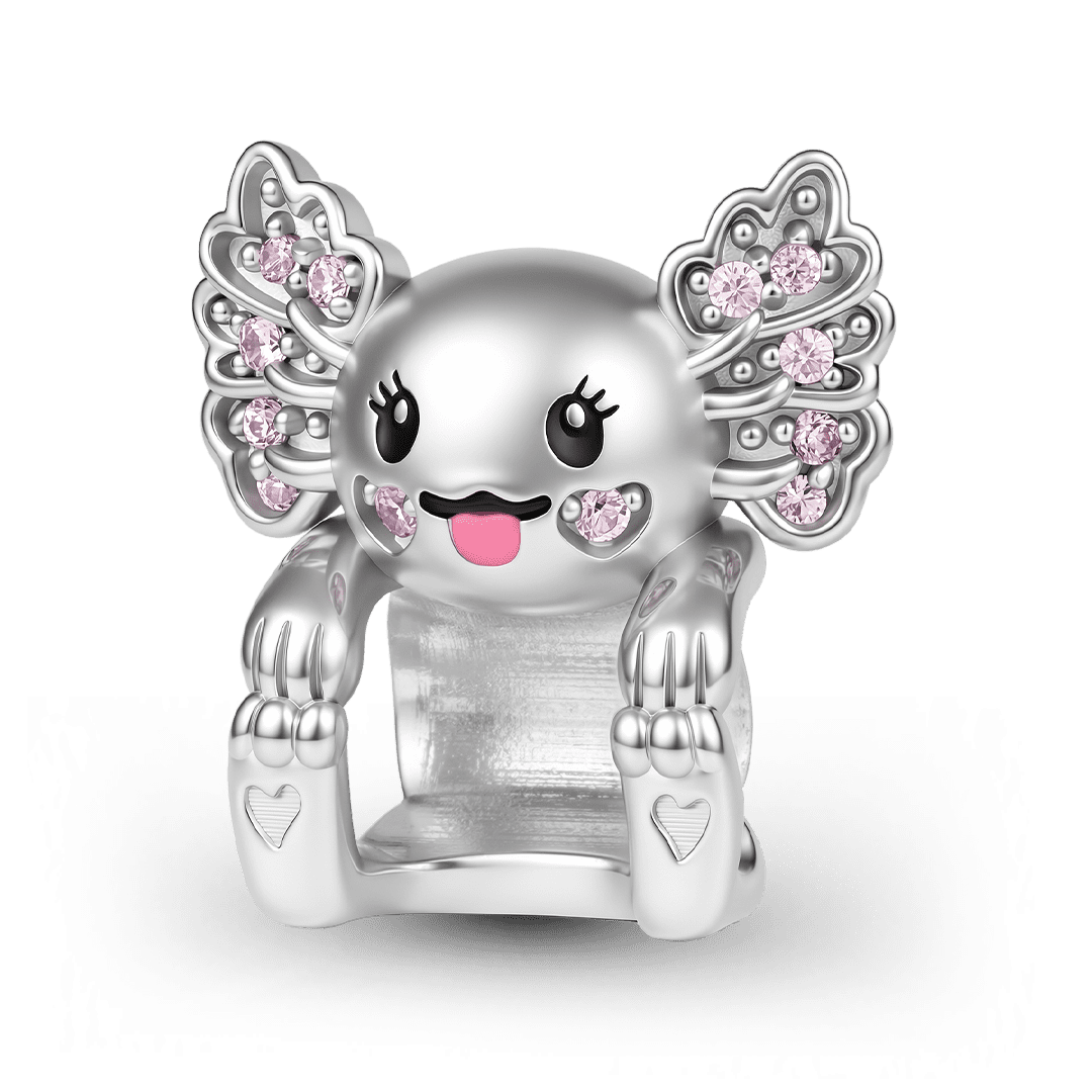 Gnoce Cute Axolotl Bead Platinum‑plated Silver Blend_1