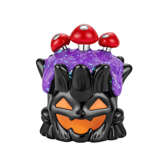 Gnoce Glow-in-the-dark Halloween Tree Monster Bead Platinum‑plated Silver Blend_1