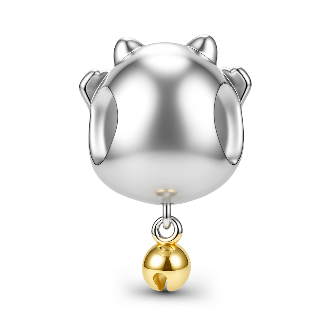 Gnoce Lucky Cat with Bell Dangle Charm_5