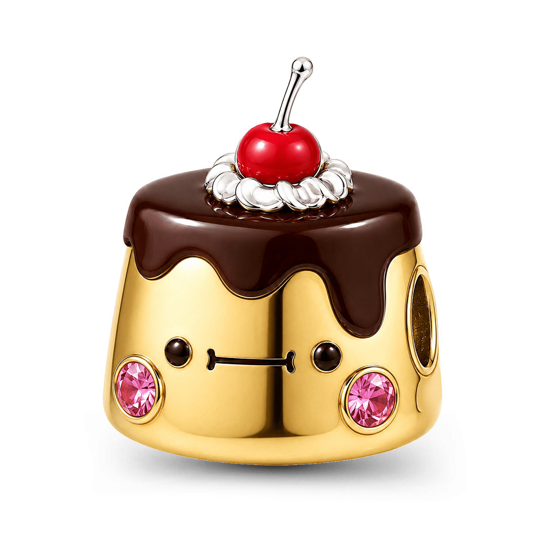Gnoce Japanese Pudding Through‑hole Bead Charm Platinum‑plated Silver Blend_1
