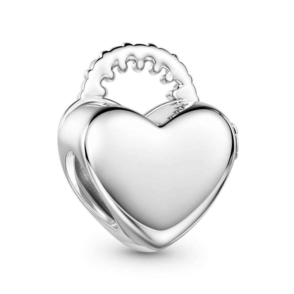 Gnoce Birthstone Custom Engravable Heart Locket Bead Charm Platinum‑plated Silver Blend_7