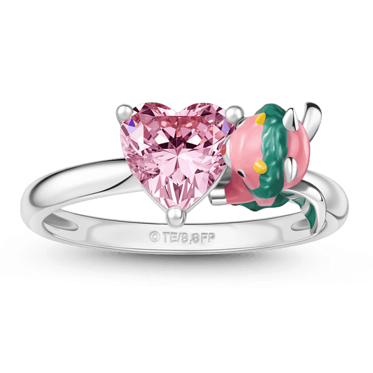 Gnoce Spy x Family Toy Chimera Hug Pink Moissanite Ring_1