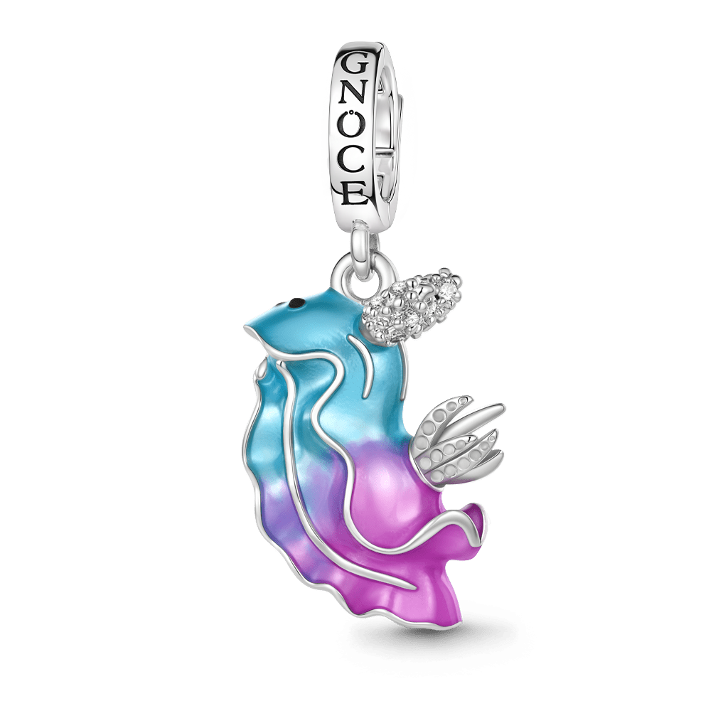 Gnoce Sea Slug Dangle Charm Platinum-plated Silver Blend_1