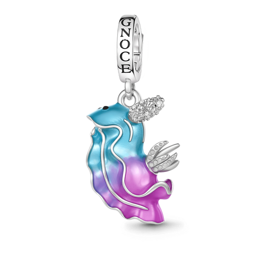 Gnoce Sea Slug Dangle Charm Platinum-plated Silver Blend_1