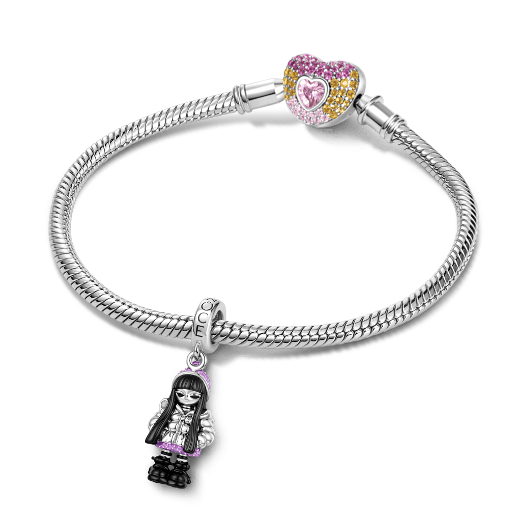 Gnoce Full‑Body Character Dangle Charm Platinum‑plated Silver Blend_3