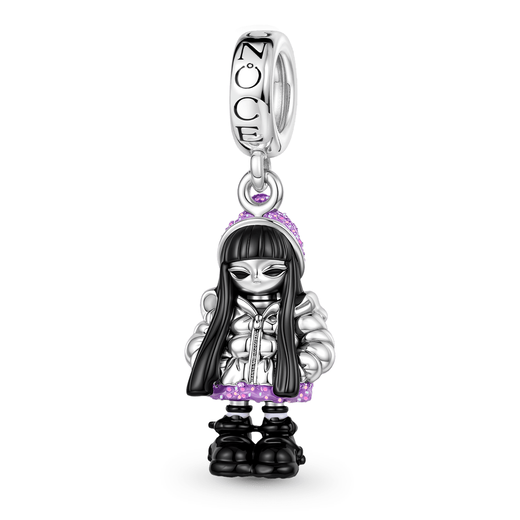 Gnoce Full‑Body Character Dangle Charm Platinum‑plated Silver Blend_1