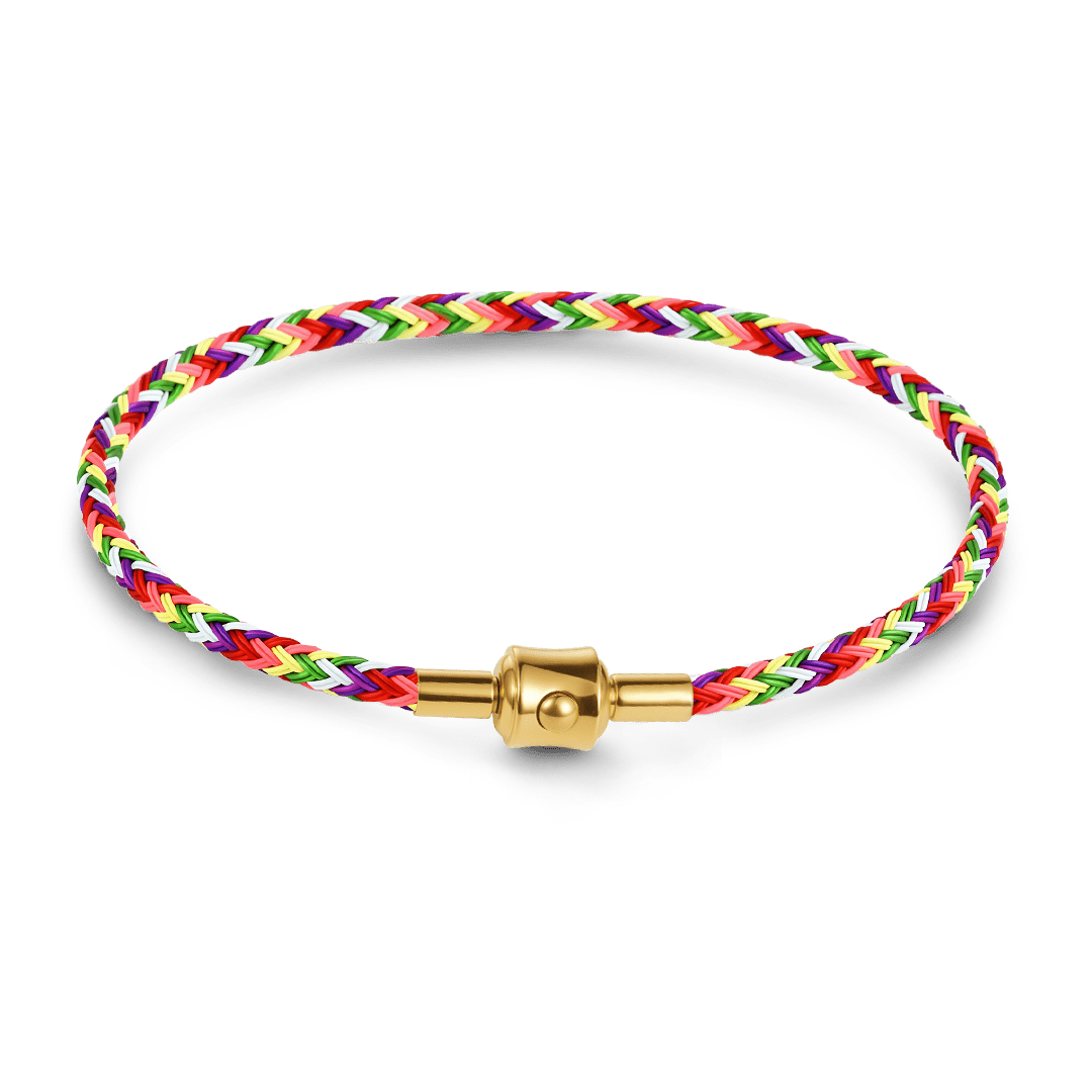 Gnoce Multicolor Round Snap‑Lock Basic Bracelet_1