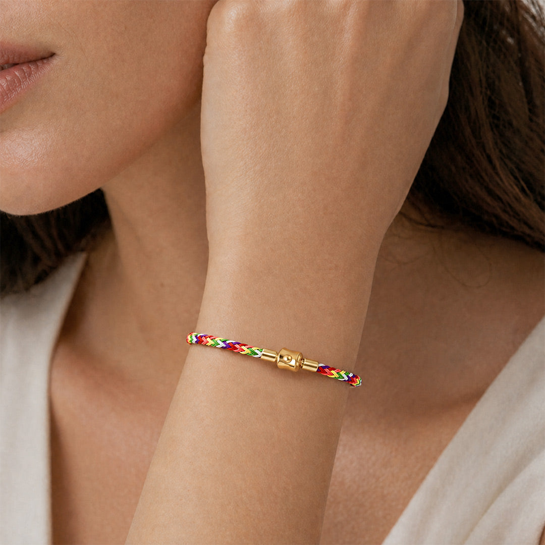 Gnoce Multicolor Round Snap‑Lock Basic Bracelet_2