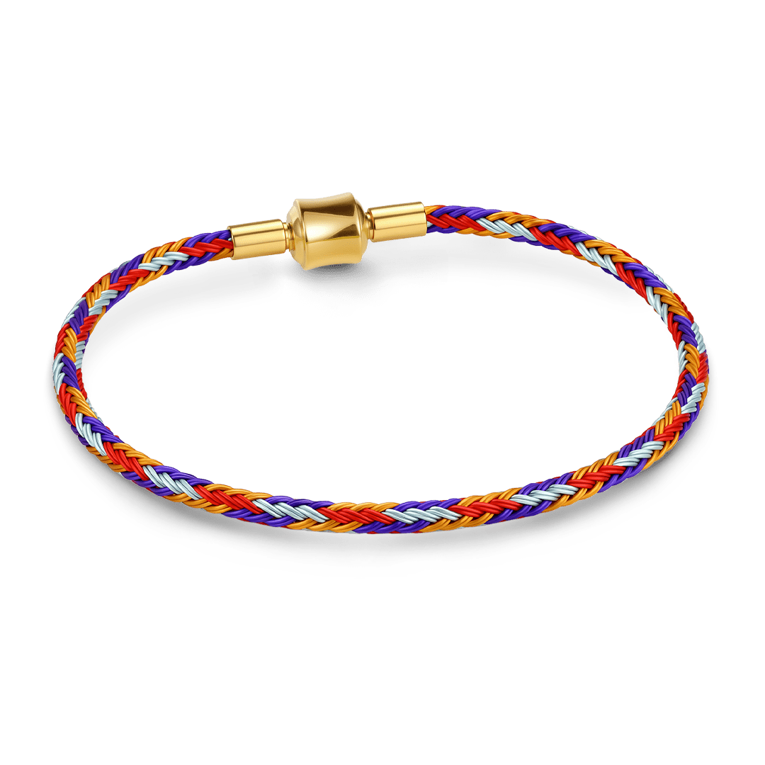 Gnoce 4‑Strand Mixed‑Color Round Snap‑Lock Basic Bracelet_4