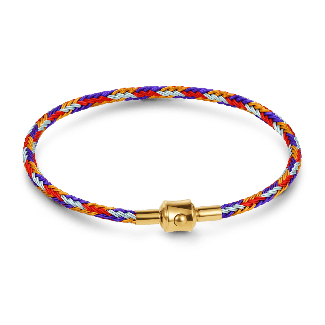 Gnoce 4‑Strand Mixed‑Color Round Snap‑Lock Basic Bracelet_1