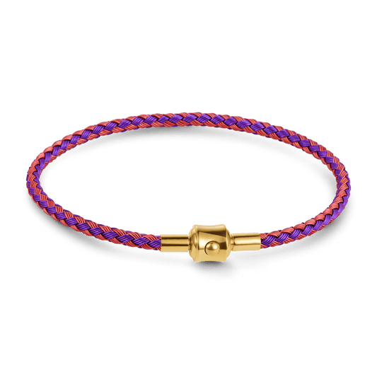 Gnoce Dual‑Purple Two‑Tone Round Snap‑Lock Basic Bracelet_1