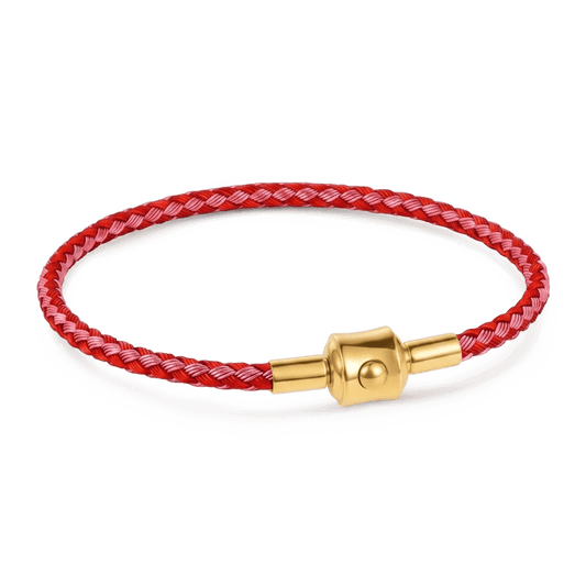 Gnoce Purple‑Red Two‑Tone Round Snap‑Lock Basic Bracelet_1