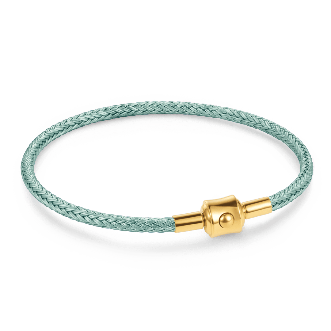 Gnoce Sage‑Green Round Snap‑Lock Basic Bracelet_1