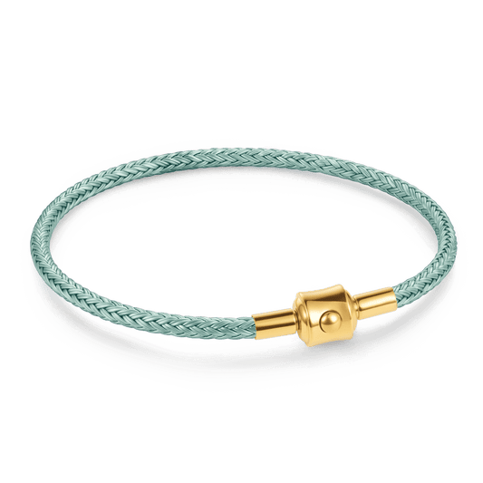 Gnoce Sage‑Green Round Snap‑Lock Basic Bracelet_1