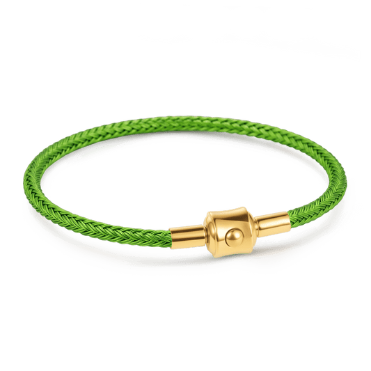 Gnoce Bright‑Green Round Snap‑Lock Basic Bracelet_1
