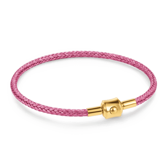 Gnoce Dusty‑Pink Round Snap‑Lock Basic Bracelet_1
