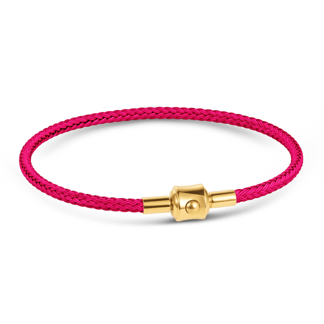Gnoce Hot‑Pink Round Snap‑Lock Basic Bracelet_1