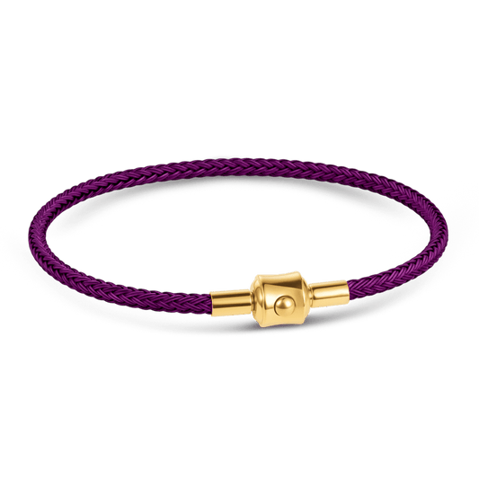 Gnoce Deep‑Purple Round Snap‑Lock Basic Bracelet_1