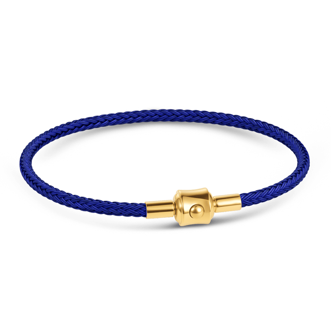 Gnoce Royal‑Blue Round Snap‑Lock Basic Bracelet_1