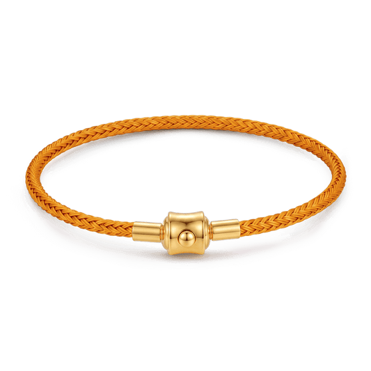 Gnoce Golden‑Yellow Round Snap‑Lock Basic Bracelet_1