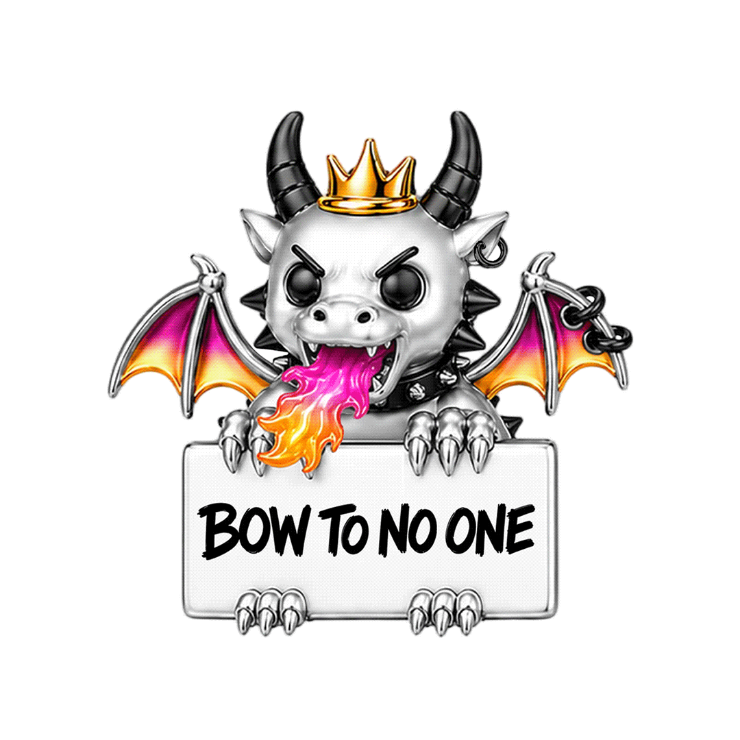 Gnoce Punk Glow‑in‑the‑dark Fearless Dragon Rebel Bead Platinum‑plated Silver Blend_1