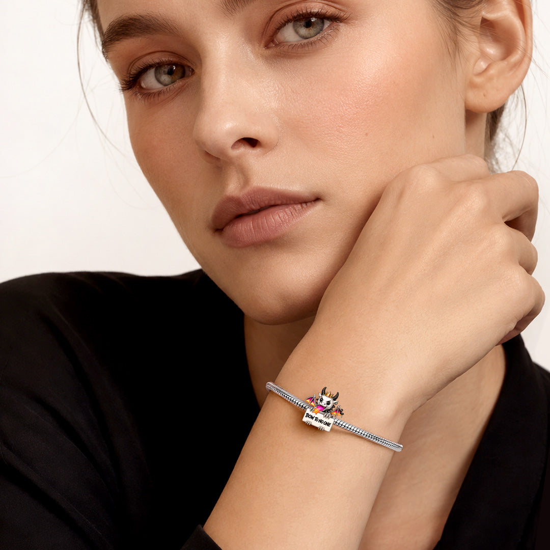 Gnoce Punk Glow‑in‑the‑dark Fearless Dragon Rebel Bead Platinum‑plated Silver Blend_5
