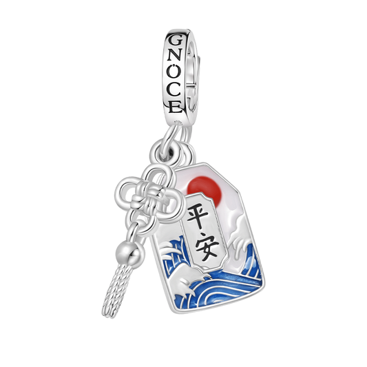 Gnoce Lucky Amulet Ukiyo-e Charm Platinum-plated Silver Blend_1