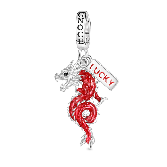 Gnoce Lucky Red Dragon Pendant Dangle Charm_1