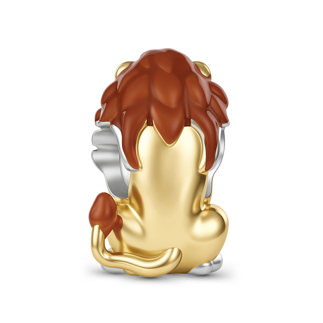 Gnoce Be Brave Lion Charm Bead Platinum-plated Silver Blend_5