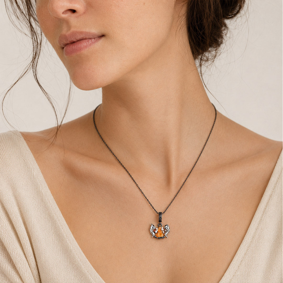 Gnoce Glow-in-the-dark Halloween Ghost Marshmallow Engravable Dangle Charm Platinum-plated Silver Blend_3
