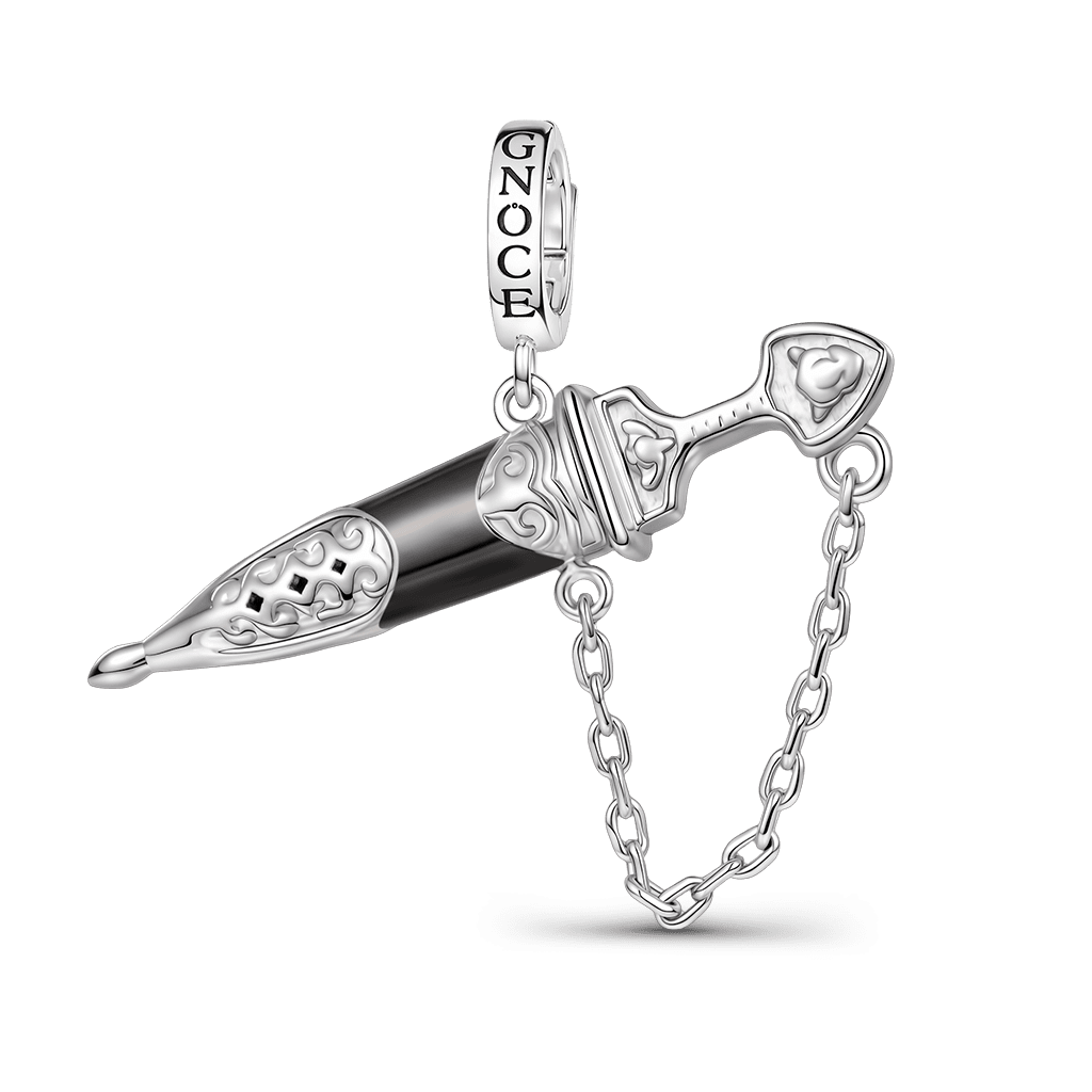 Gnoce Katoptris Dagger Clasp Dangle Charm Platinum-plated Silver Blend_6