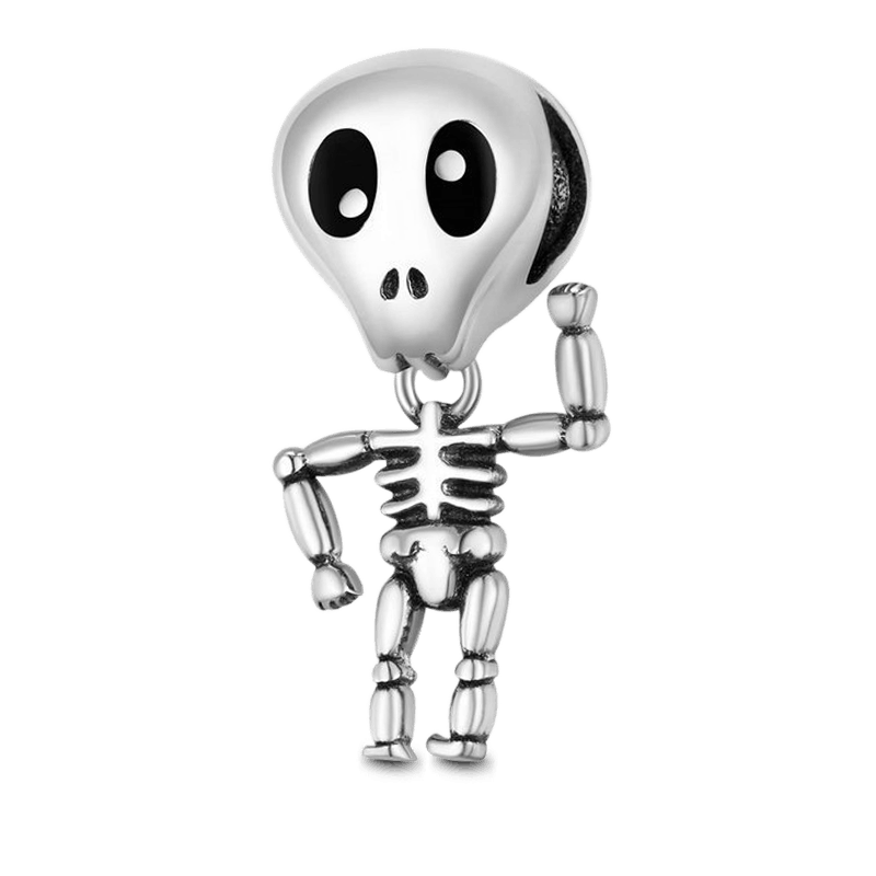 Skeleton Man Pendant Dangle Charm Sterling Silver_1