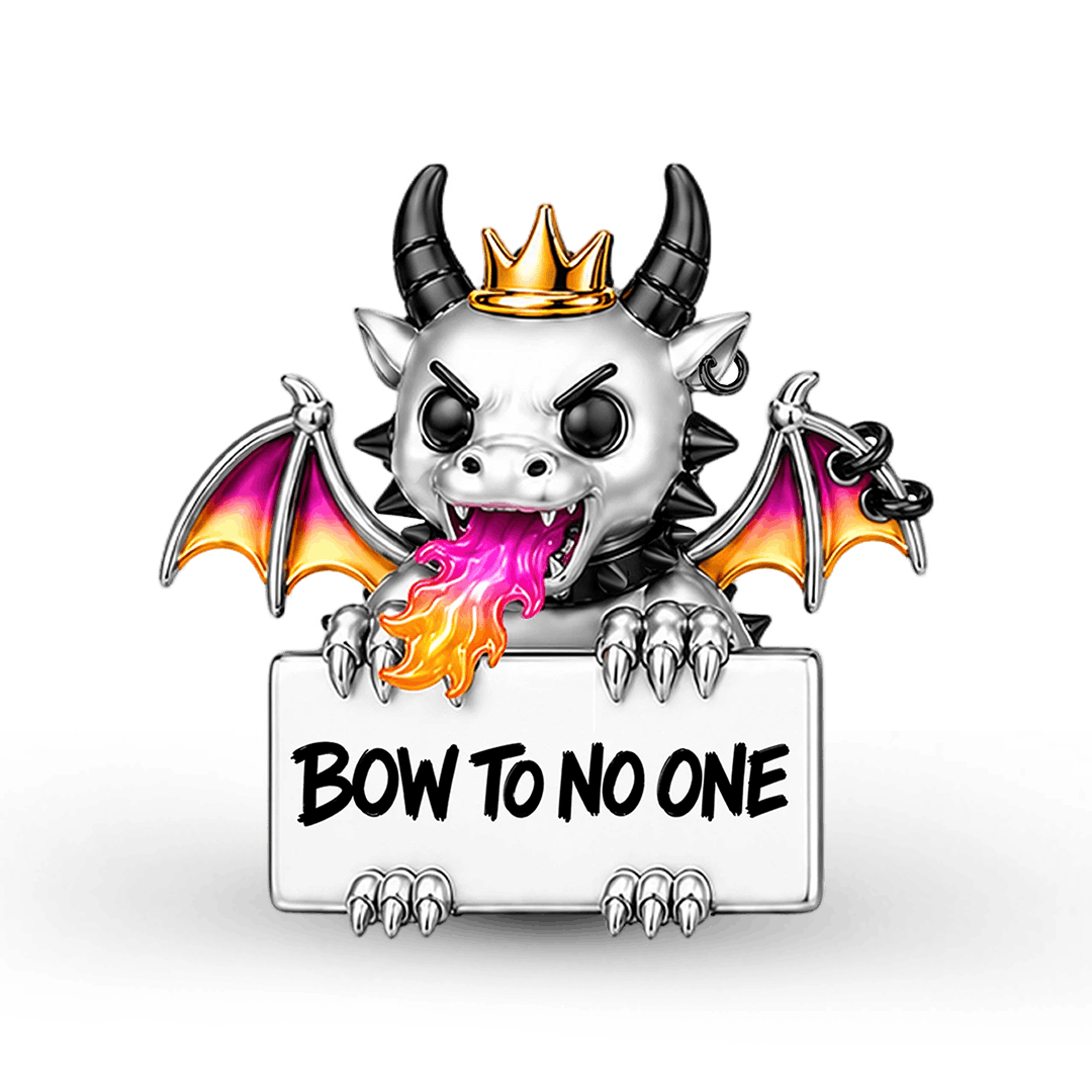Gnoce Punk Glow‑in‑the‑dark Fearless Dragon Rebel Bead Platinum‑plated Silver Blend_2