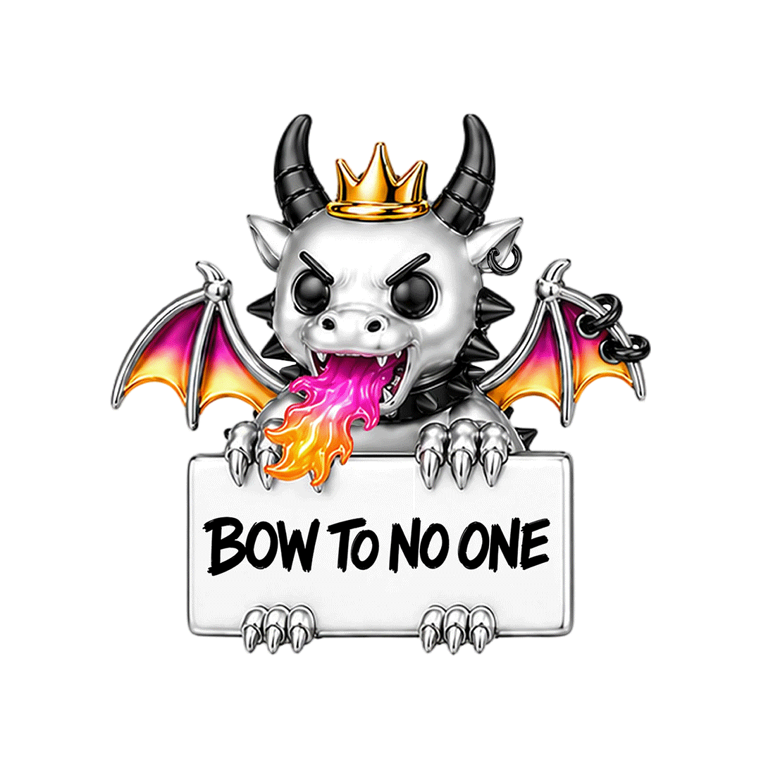Gnoce Punk Glow‑in‑the‑dark Fearless Dragon Rebel Bead Platinum‑plated Silver Blend_1