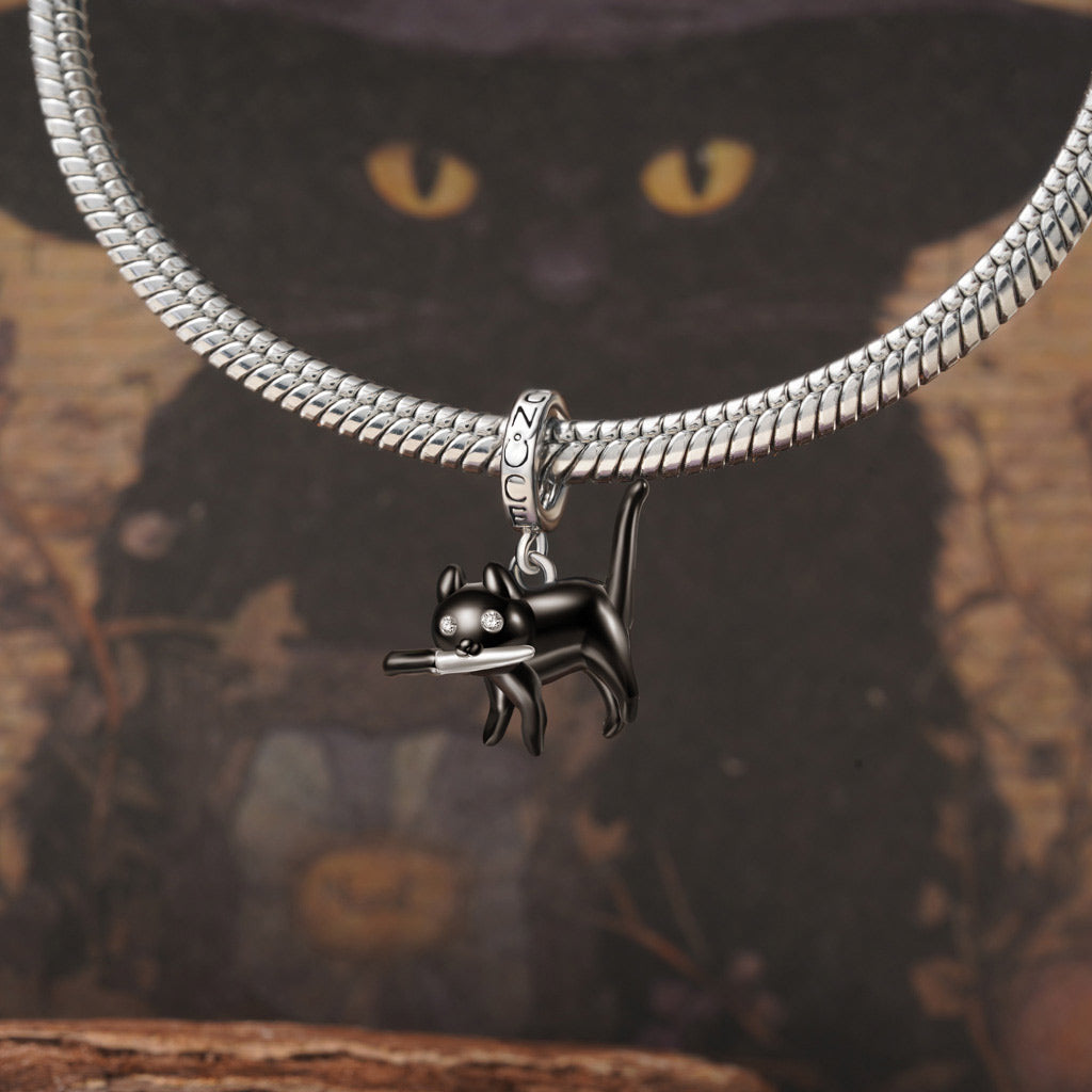 Gnoce Black Cat Pendant Dangle Charm_3