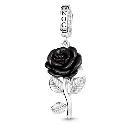 Gnoce Dark Style Rose Charm Platinum-plated Silver Blend_1