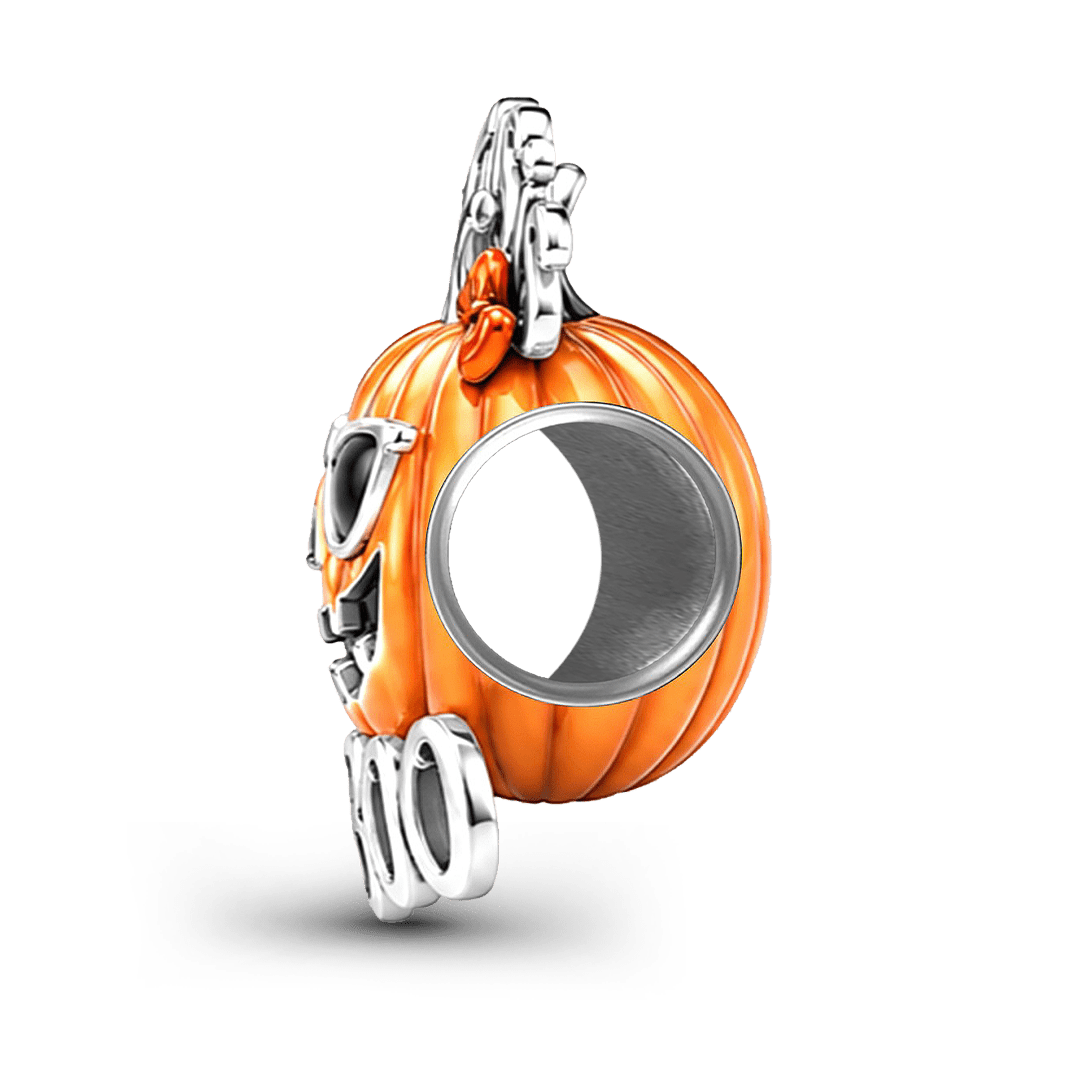 Gnoce Glow-in-the-dark Halloween Religious Pumpkin Bead Platinum-plated Silver Blend_6