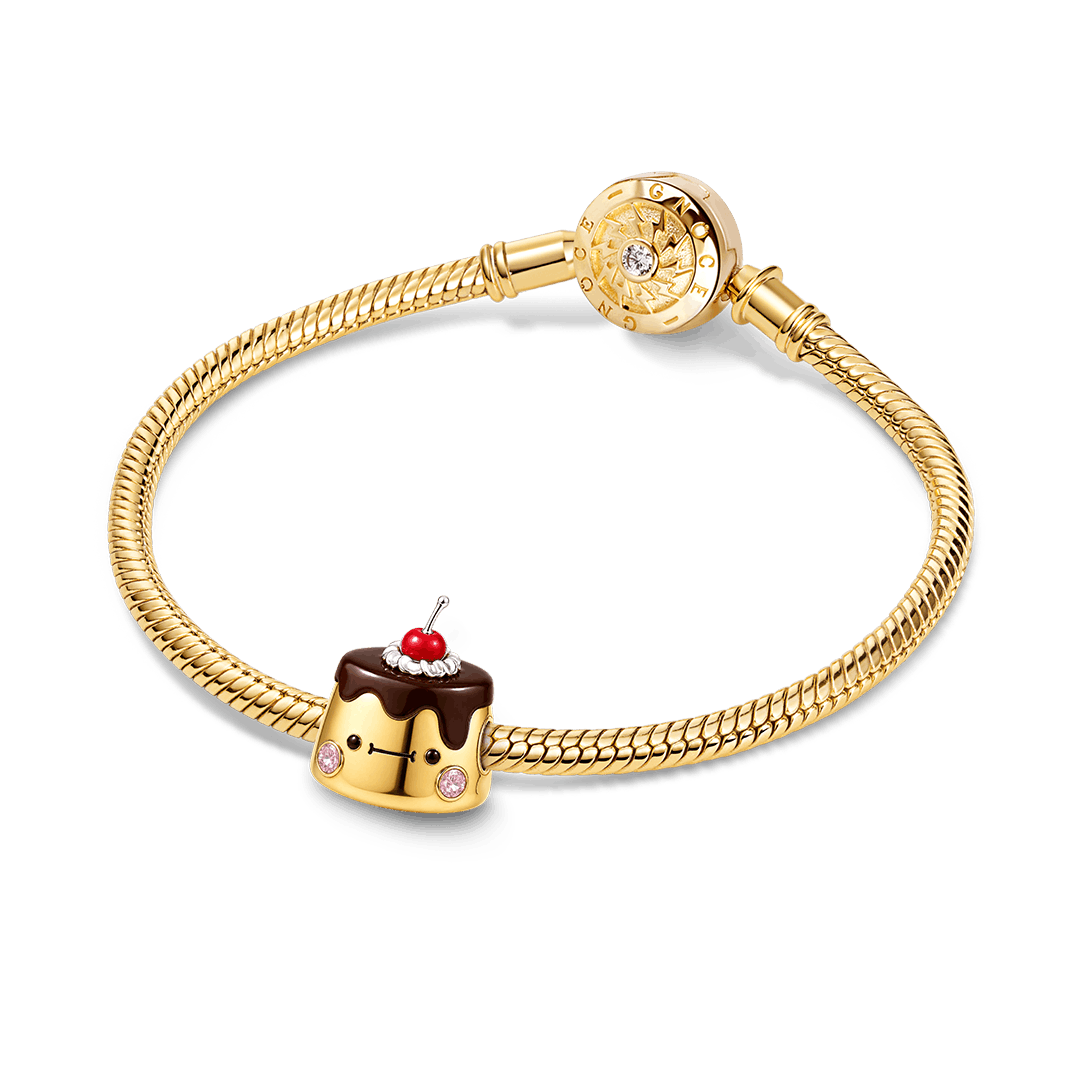 Gnoce Japanese Pudding Through‑hole Bead Charm Platinum‑plated Silver Blend_3