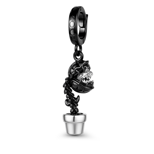 Gnoce Halloween Dark Style Skull Carnivorous Flower Clasp Dangle Charm_1