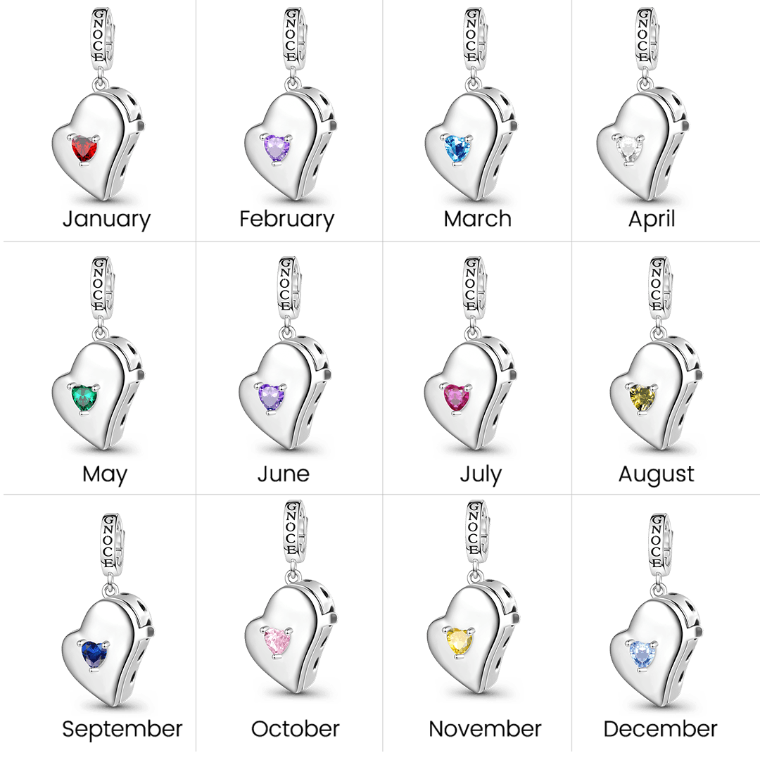 Gnoce Multiple Photo Locket Engravable Charm Platinum-plated Silver Blend_4