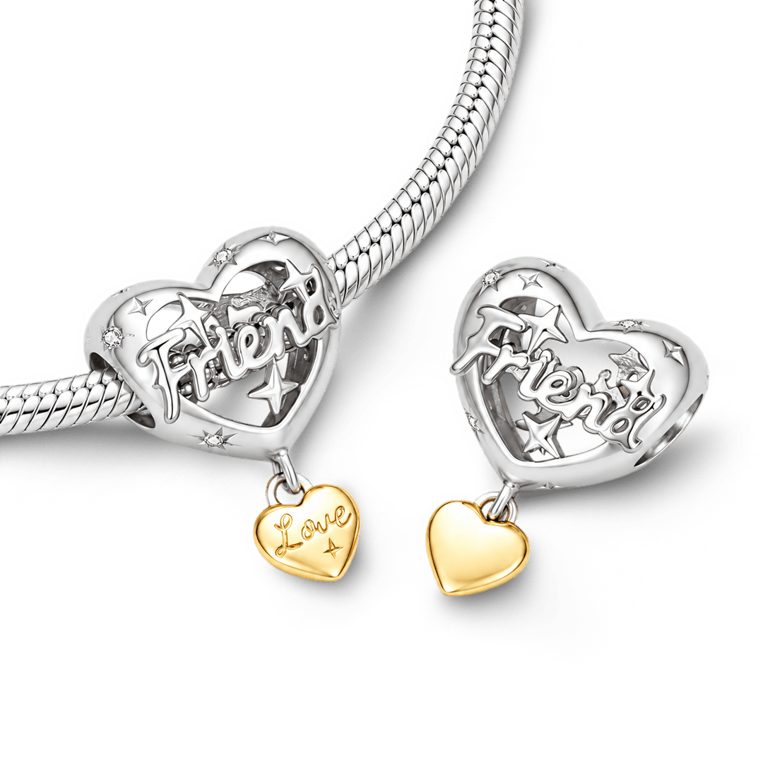 Gnoce Friend Heart Pattern Bead Charm_5