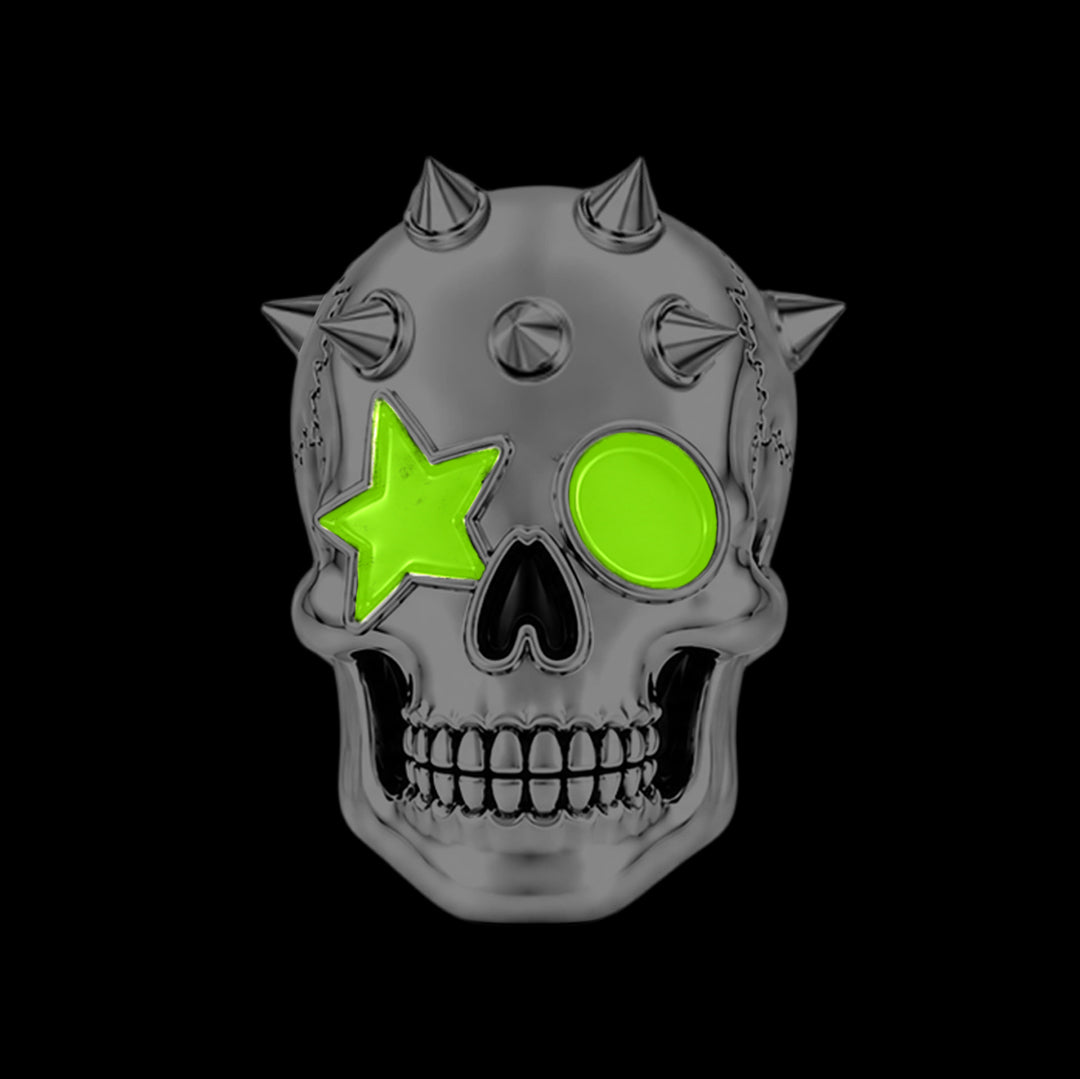 Gnoce Halloween Punk Kiss Band Catman Skull Bead Glow-in-the-dark Platinum-plated Silver Blend_2
