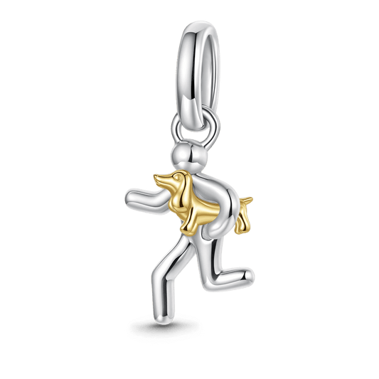 Gnoce Dachshund Hug Escape Pendant Dangle Charm_1